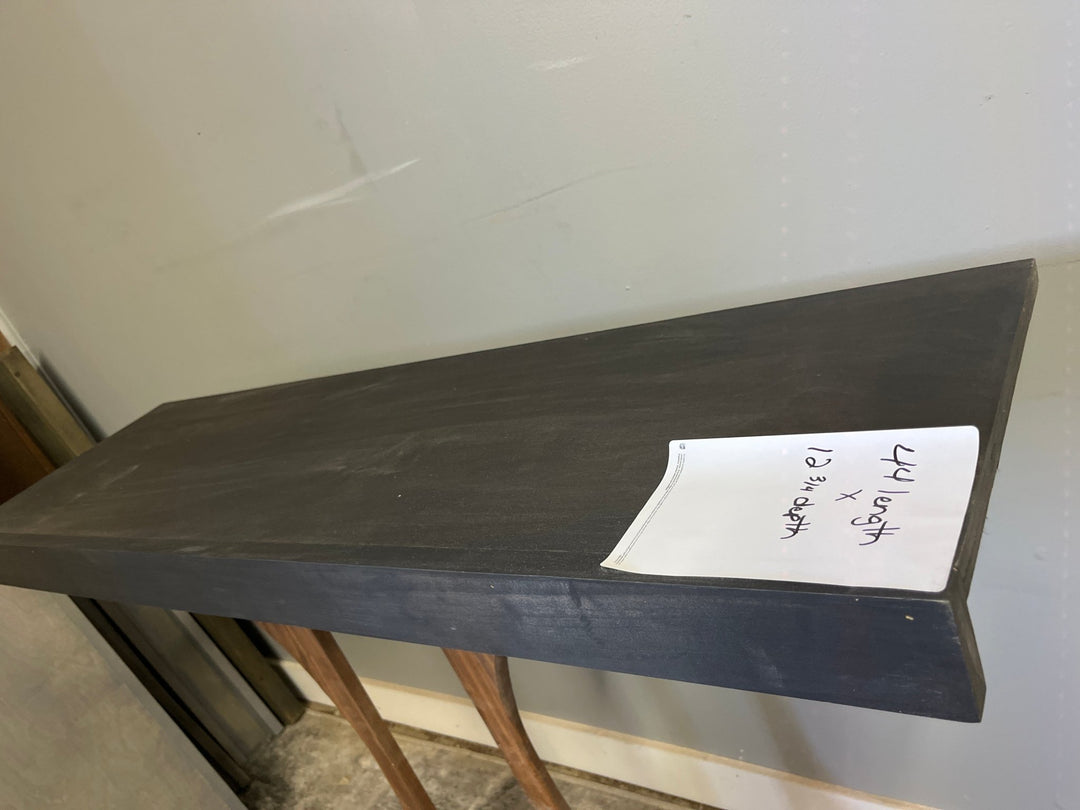 Single Wire Shelf Cover 44” x 12” deep Stained True Black (Clearance) - Stumps Custom Wood