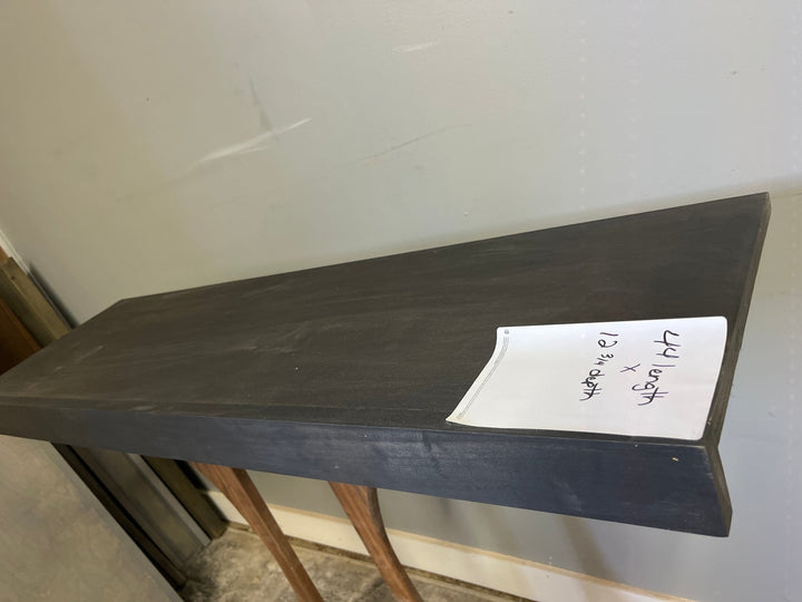 Single Wire Shelf Cover 44” x 12” deep Stained True Black (Clearance) - Stumps Custom Wood