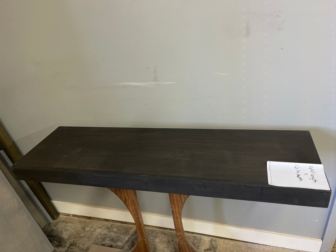 Single Wire Shelf Cover 44” x 12” deep Stained True Black (Clearance) - Stumps Custom Wood
