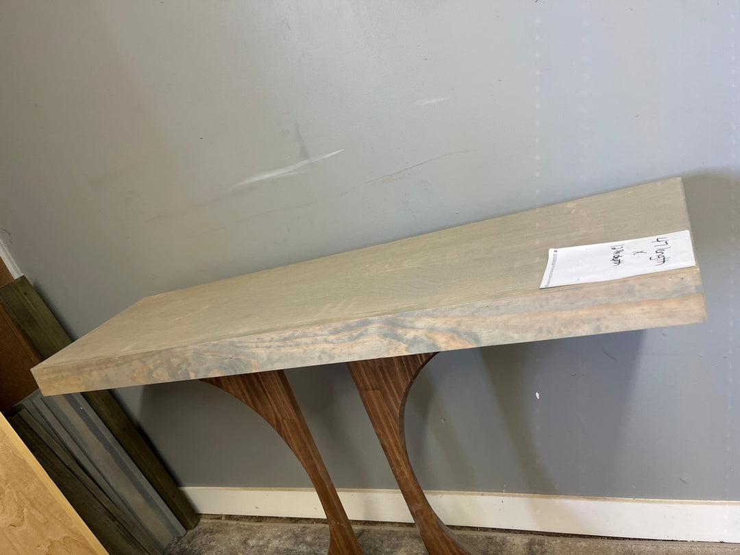 Single Wire Shelf Cover 47” x 12” deep Stained Weathered Grey (Clearance) - Stumps Custom Wood