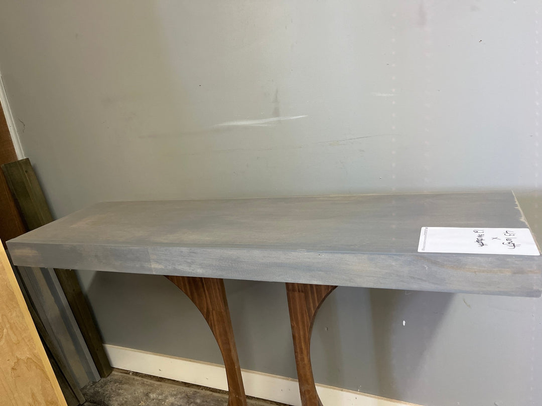 Single Wire Shelf Cover 47” x 12” deep Stained Weathered Grey (Clearance) - Stumps Custom Wood