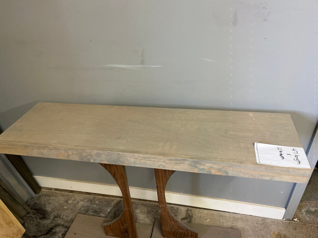 Single Wire Shelf Cover 47” x 12” deep Stained Weathered Grey (Clearance) - Stumps Custom Wood