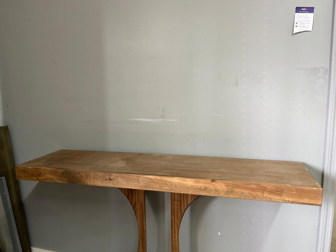 Single Wire Shelf Cover 50” x 12” deep Stained English Chestnut (Clearance) - Stumps Custom Wood