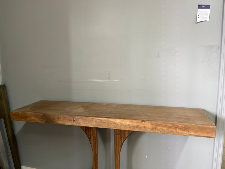 Single Wire Shelf Cover 50” x 12” deep Stained English Chestnut (Clearance) - Stumps Custom Wood