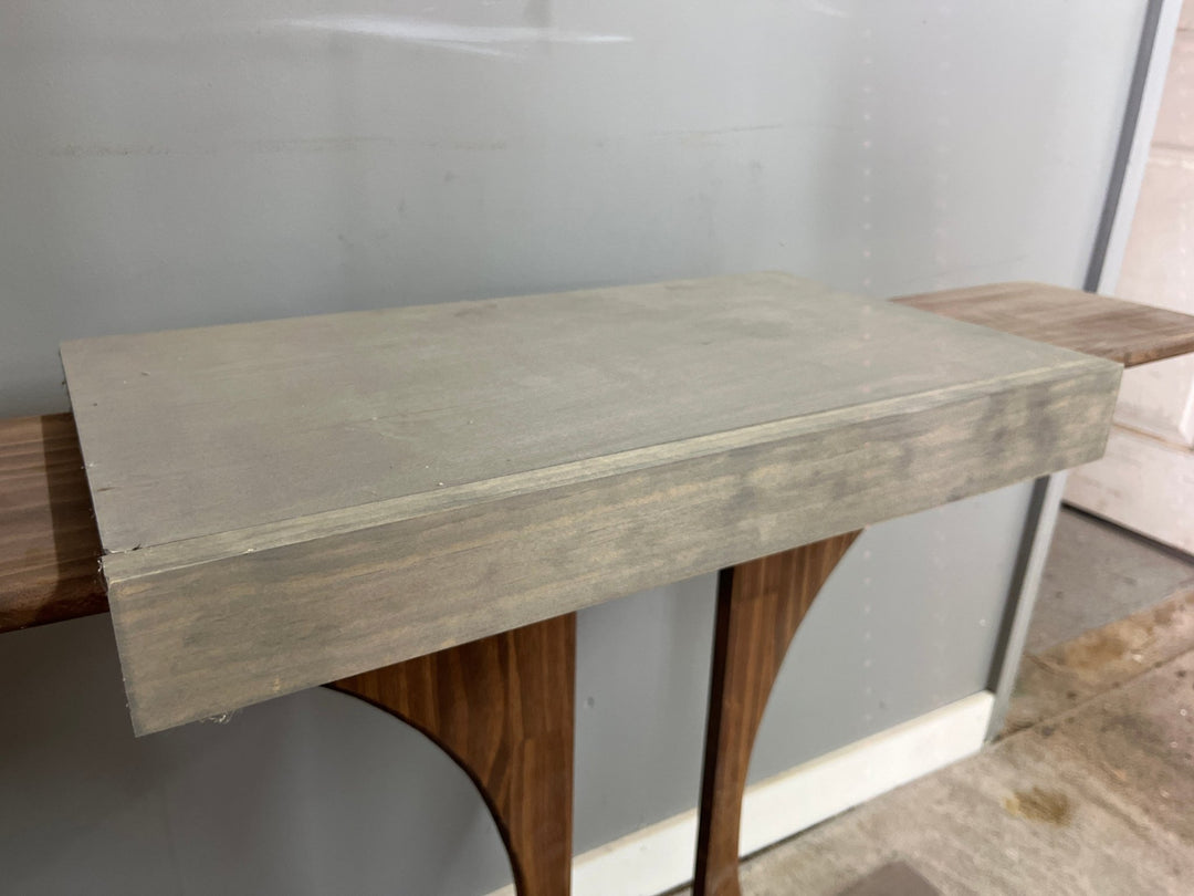 Single Wire Shelf Covers 22” x 12” deep Stained Weathered Grey (Clearance) - Stumps Custom Wood