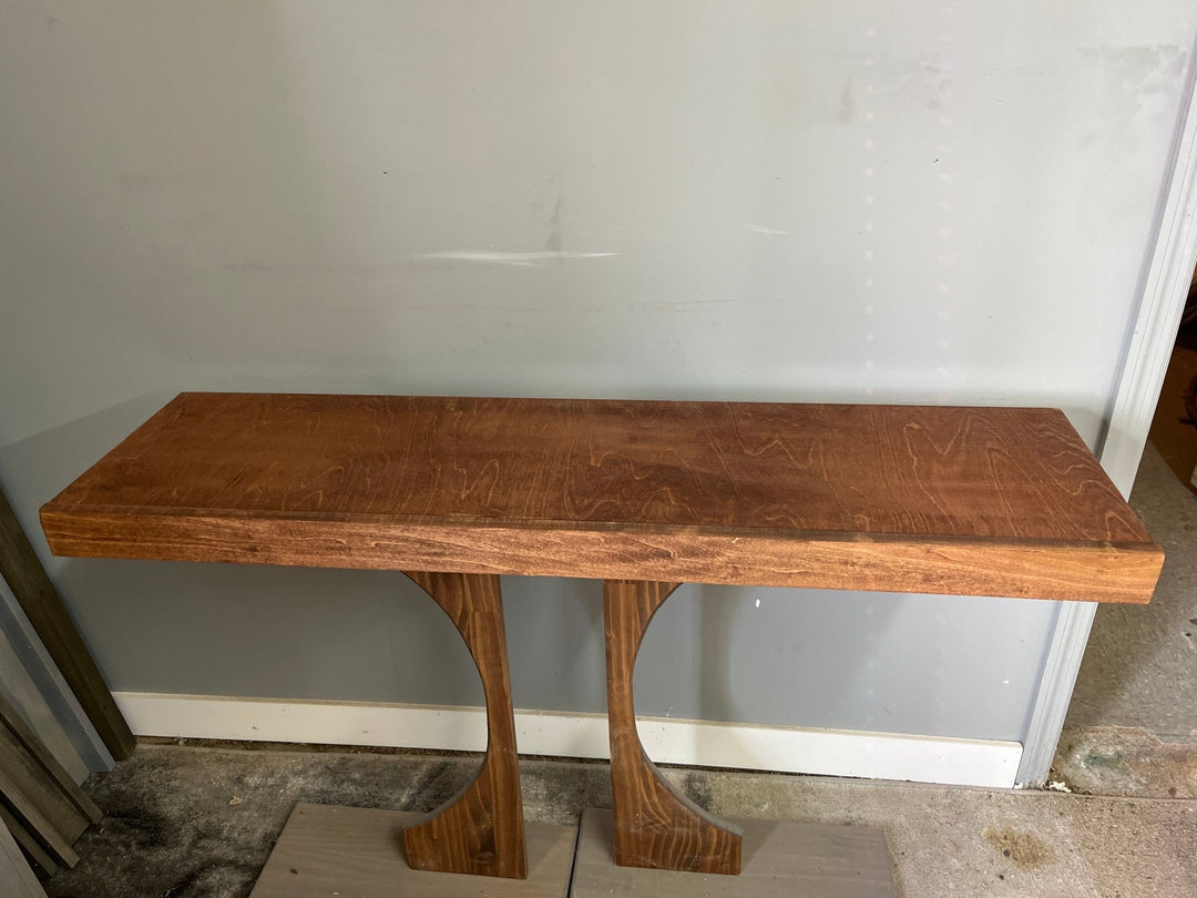 Single Wire Shelf Covers 48” x 12” deep Stained Red Mahogany (Clearance) - Stumps Custom Wood