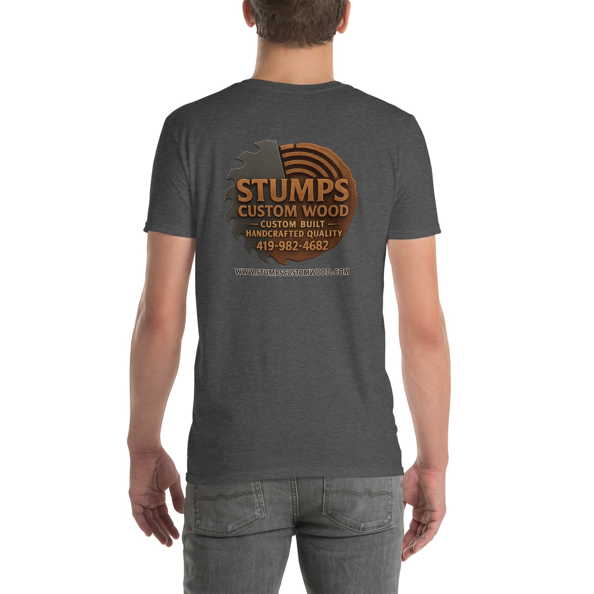 Stumps Custom Wood Short - Sleeve Unisex T-Shirt - Stumps Custom Wood