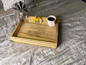 Serving Tray with Routered or Handles | Handmade Rustic Wooden Tray