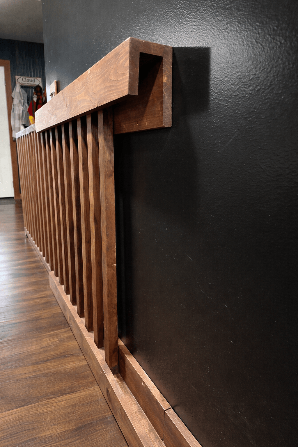 Vertical Slat Sliding Baby & Pet Gate | Concealed Wood Safety Gate - Stumps Custom Wood
