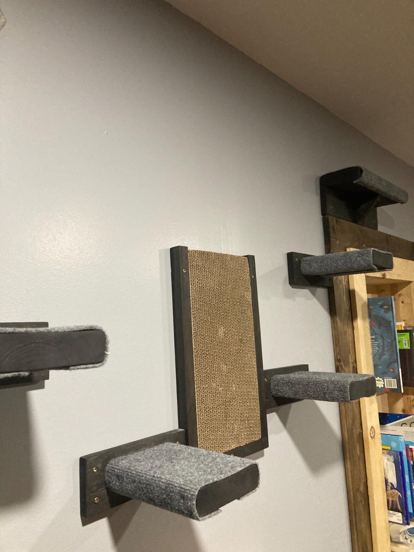 Wall Mounted Cat Scratcher Pad Replaceable Scratch Pad - Stumps Custom Wood