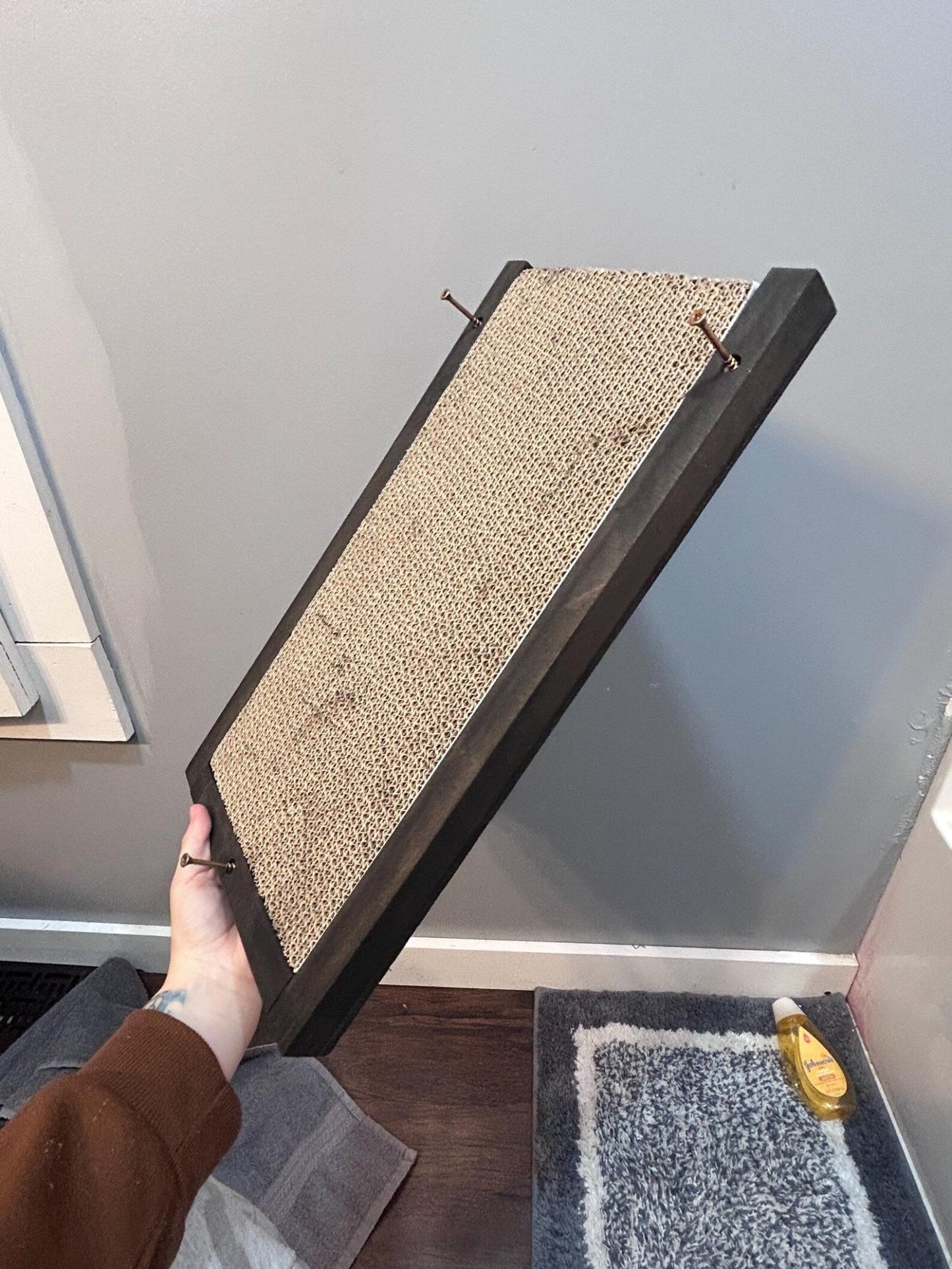 Wall Mounted Cat Scratcher Pad Replaceable Scratch Pad - Stumps Custom Wood