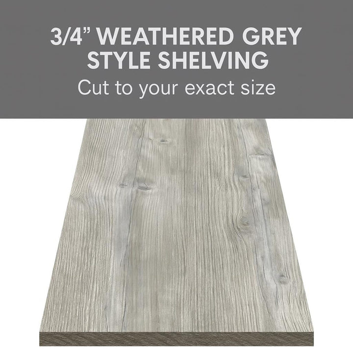 Weathered Grey Shelves – 3/4” Custom Rustic Cut Boards - Stumps Custom Wood