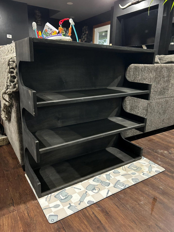 Wood Shoe Storage Organizer Rack for Entryway Shoes - Stumps Custom Wood