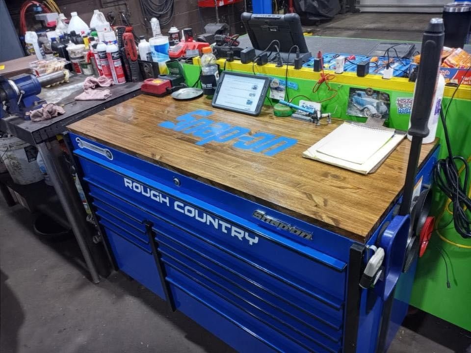 Wooden Washer and Dryer Top: Custom Laundry Room Countertop - Stumps Custom Wood