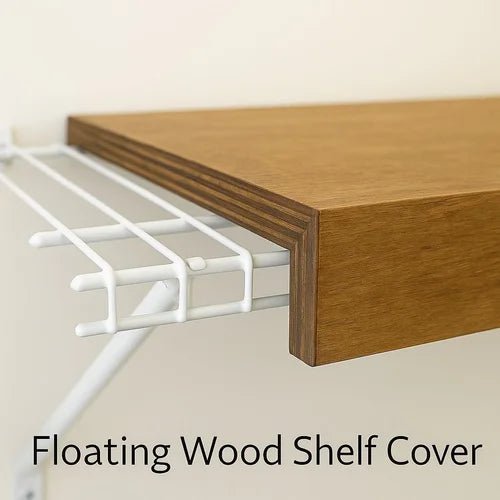 Wooden Wire Shelf Covers | Custom Floating Shelf Tops - Stumps Custom Wood
