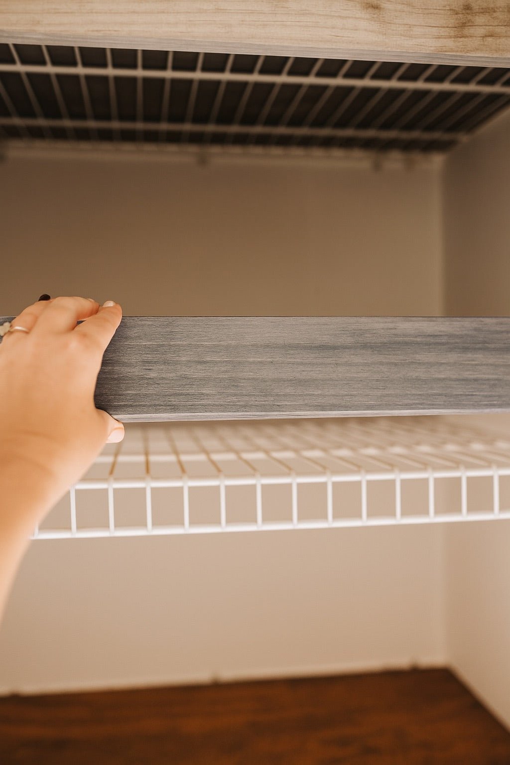 Wooden Wire Shelf Covers | Custom Floating Shelf Tops - Stumps Custom Wood