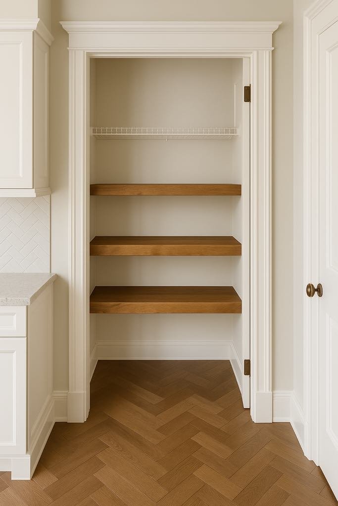 Wooden Wire Shelf Covers | Custom Floating Shelf Tops - Stumps Custom Wood