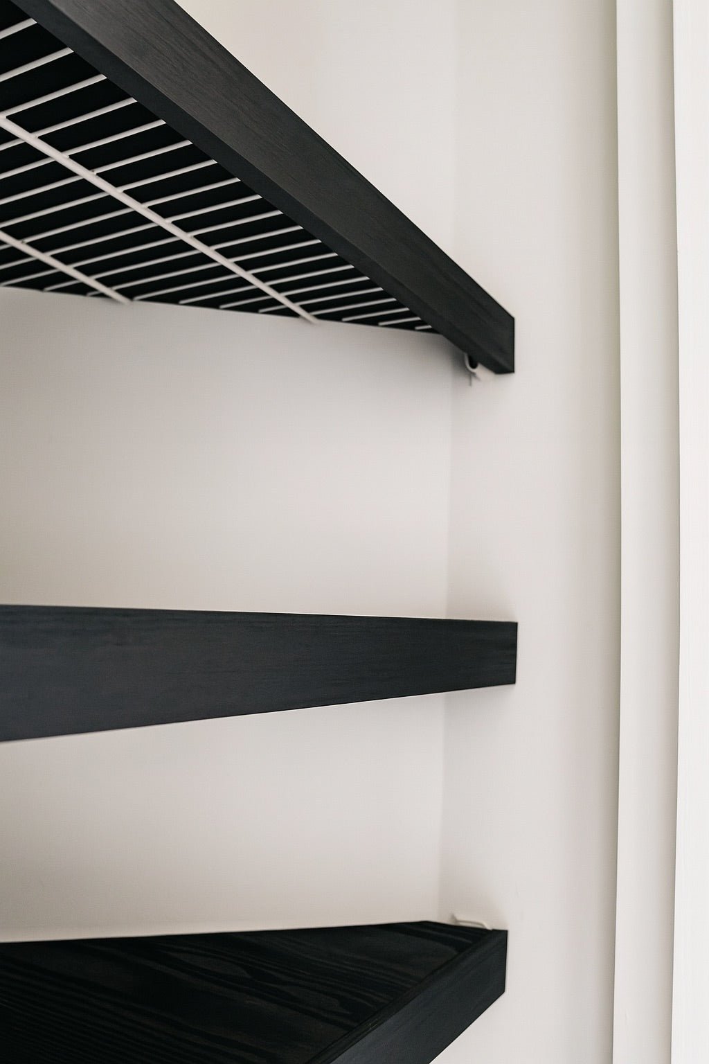 Wooden Wire Shelf Covers | Custom Floating Shelf Tops - Stumps Custom Wood